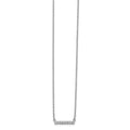 10k White Gold Diamond Bar 18 inch Necklace