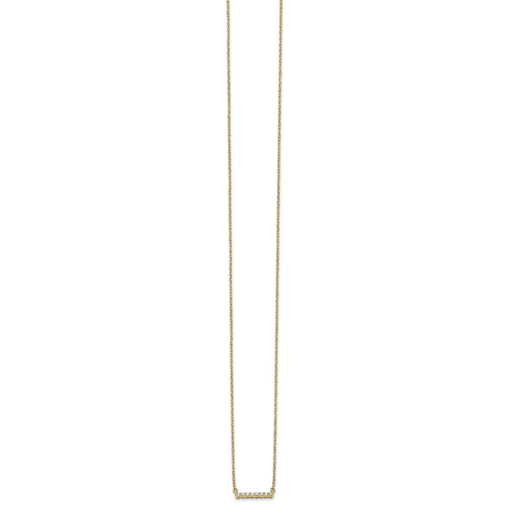 14k Diamond Bar 18 inch Necklace
