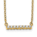 14k Diamond Bar 18 inch Necklace