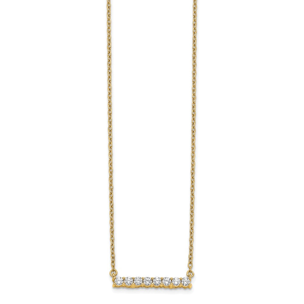 14k Diamond Bar 18 inch Necklace