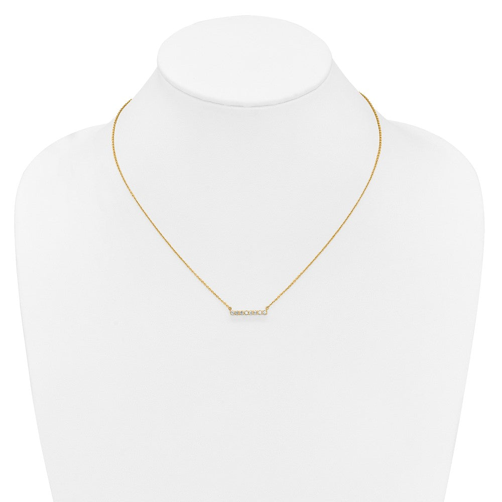 14k Diamond Bar 18 inch Necklace