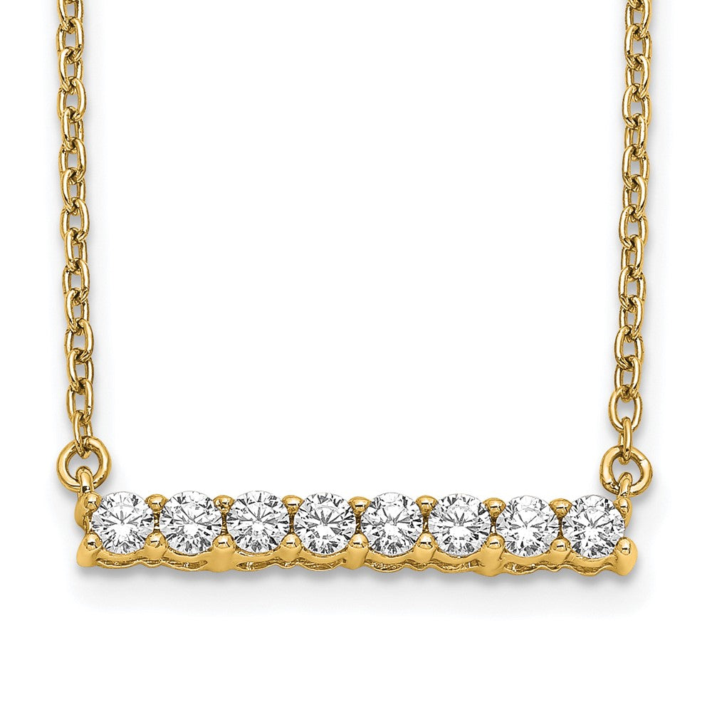 14k Diamond Bar 18 inch Necklace