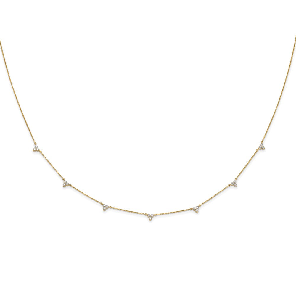 14k Diamond Multi Station 18 inch Necklace