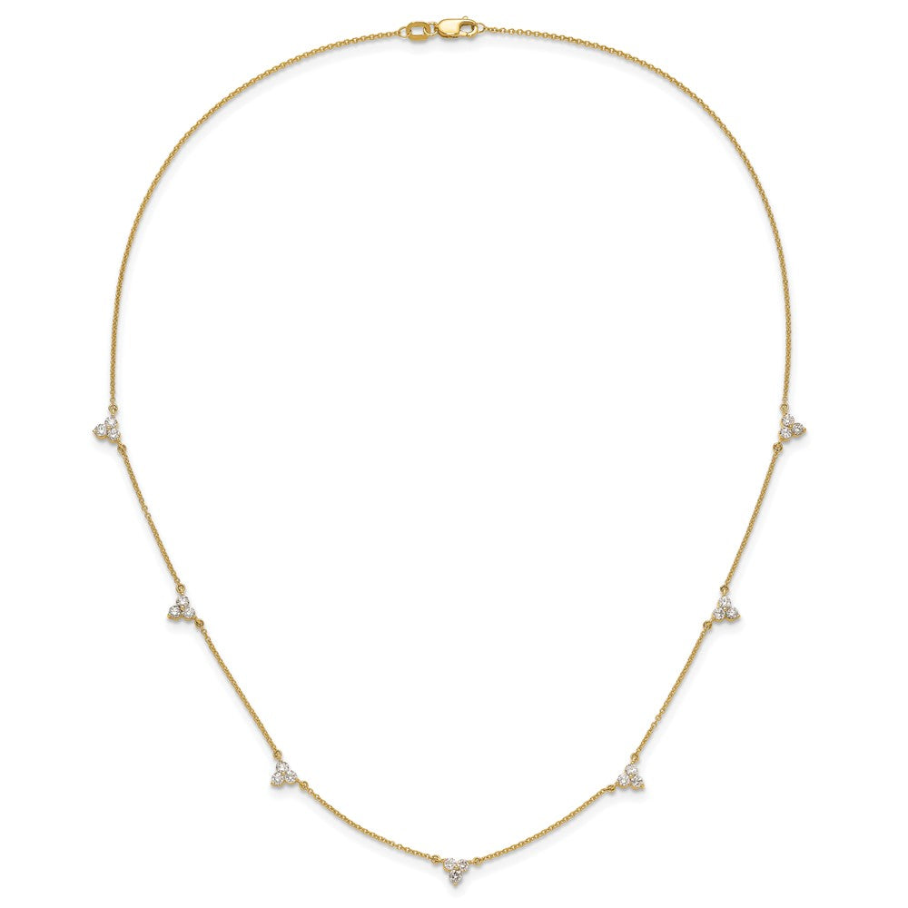 14k Diamond Multi Station 16 inch Necklace