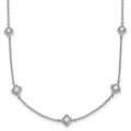 14k White Gold Diamond Multi Station Necklace