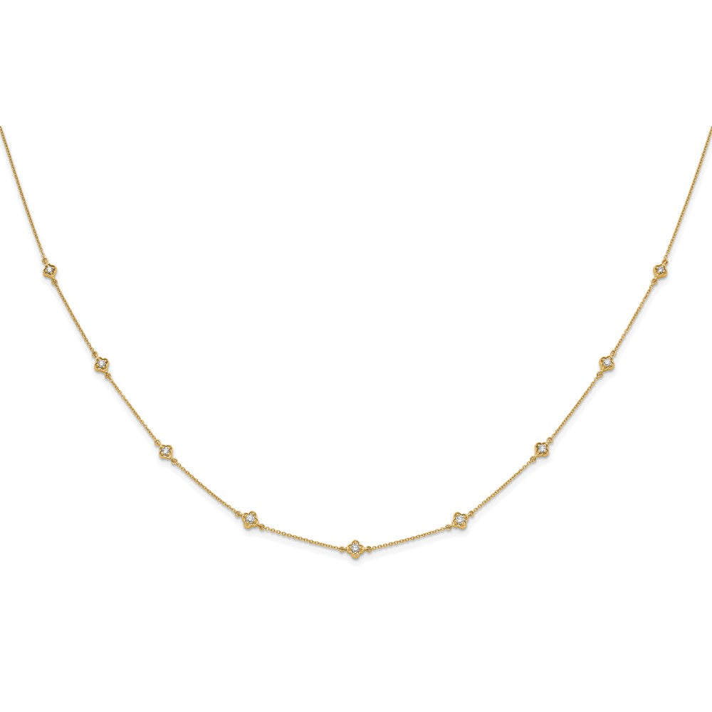 14k Diamond Multi Station Necklace