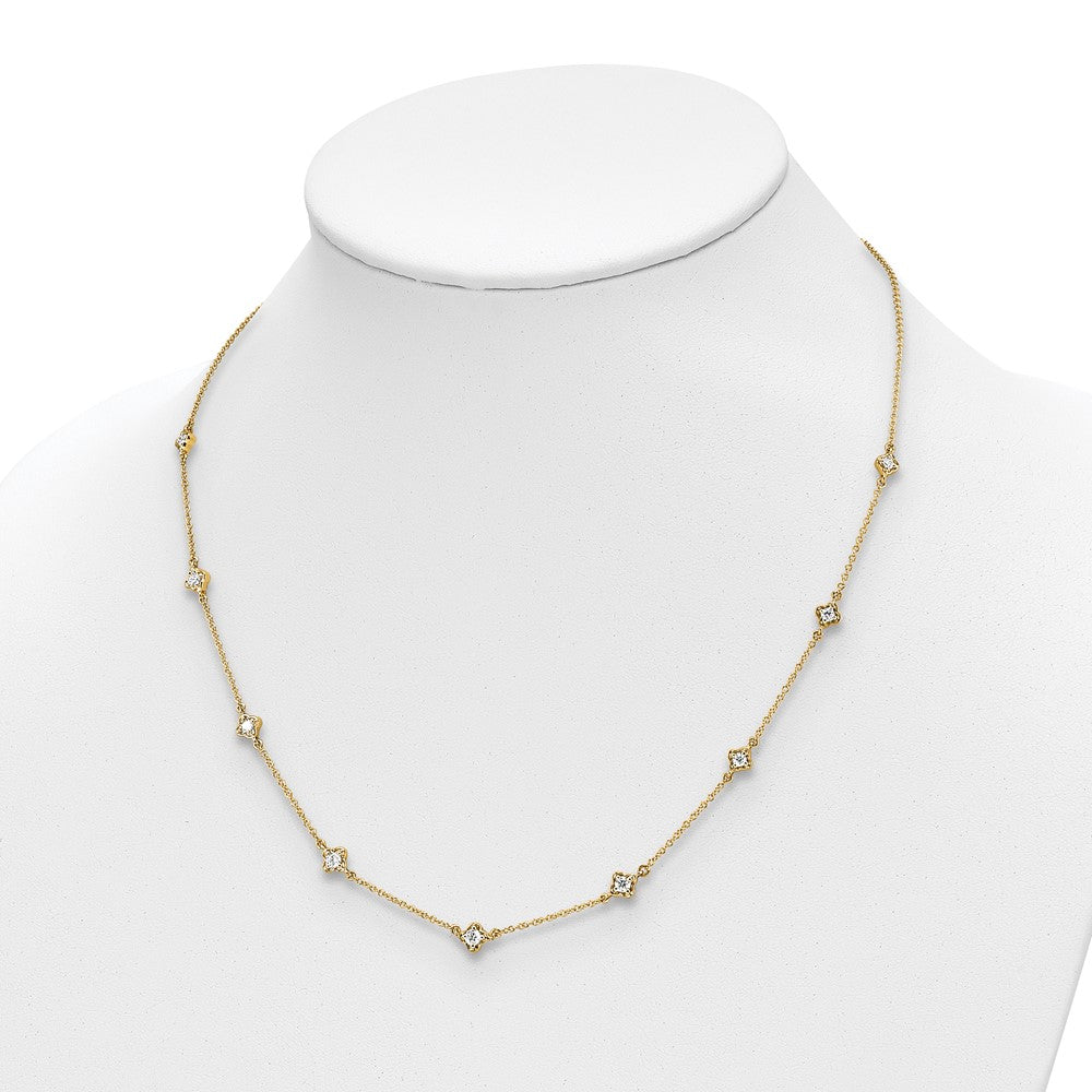 14k Diamond Multi Station Necklace