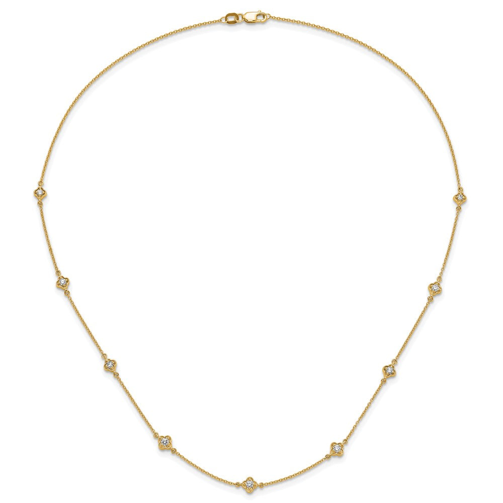 14k Diamond Multi Station Necklace
