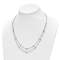 14k White Gold Diamond Multi Station Double Strand Necklace