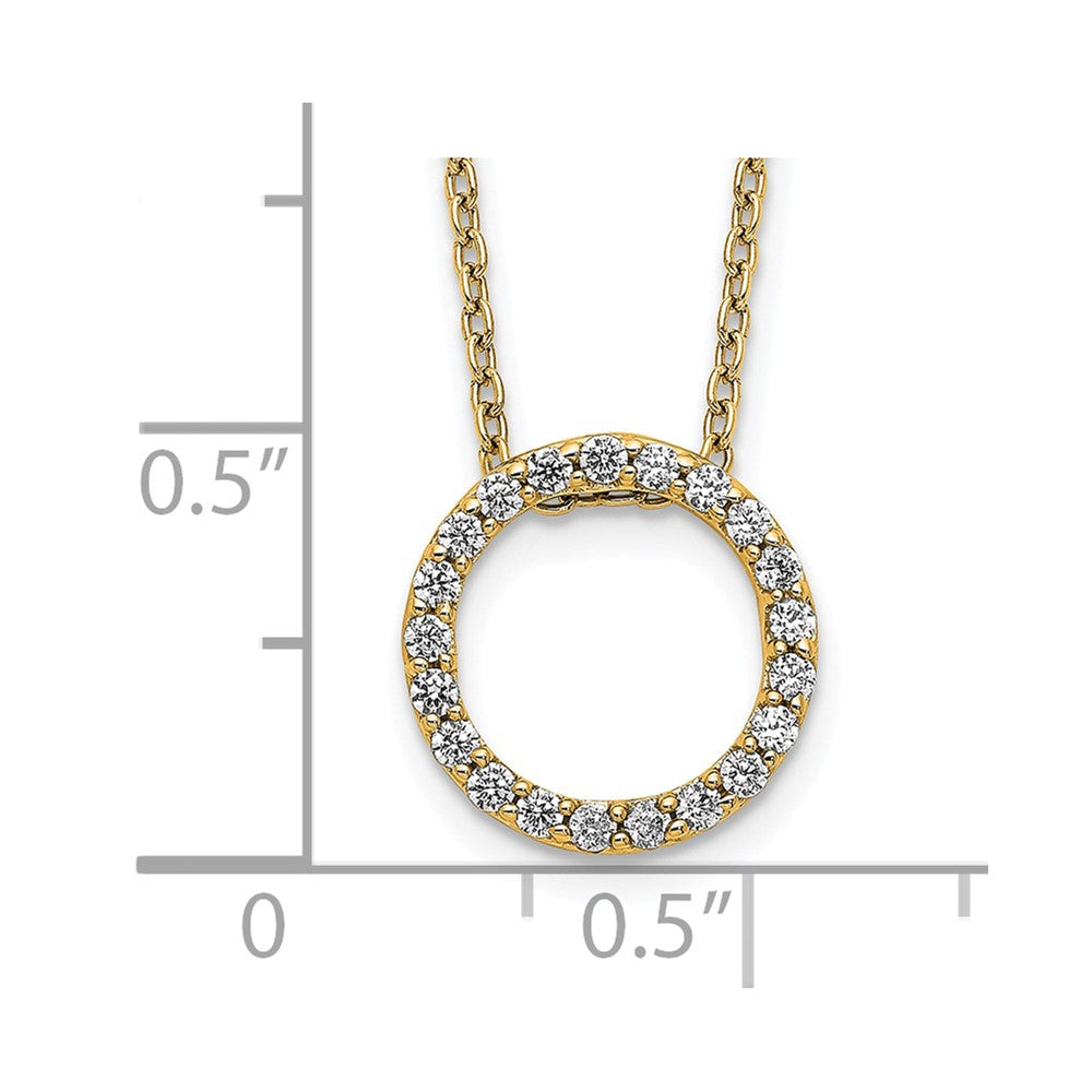 14k Diamond Circle Necklace