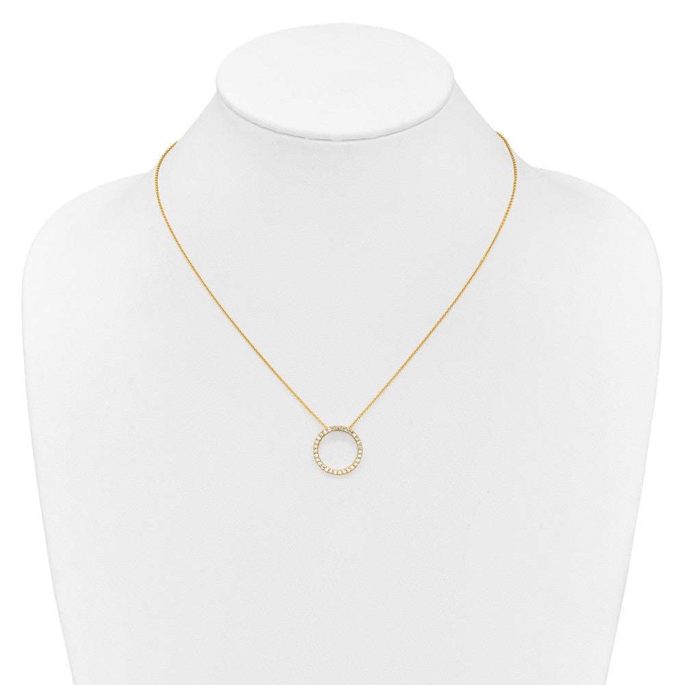 14k Diamond Circle Necklace
