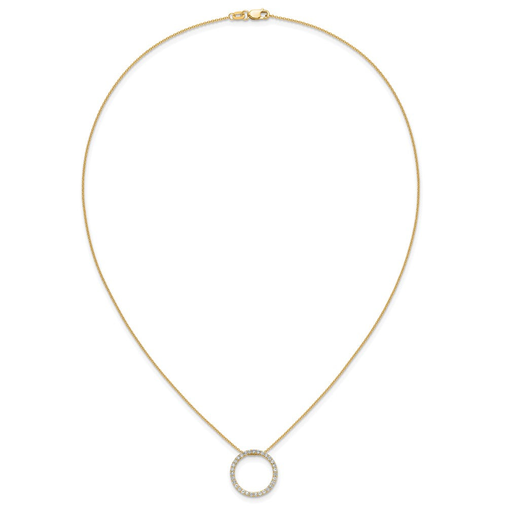 14k Diamond Circle Necklace