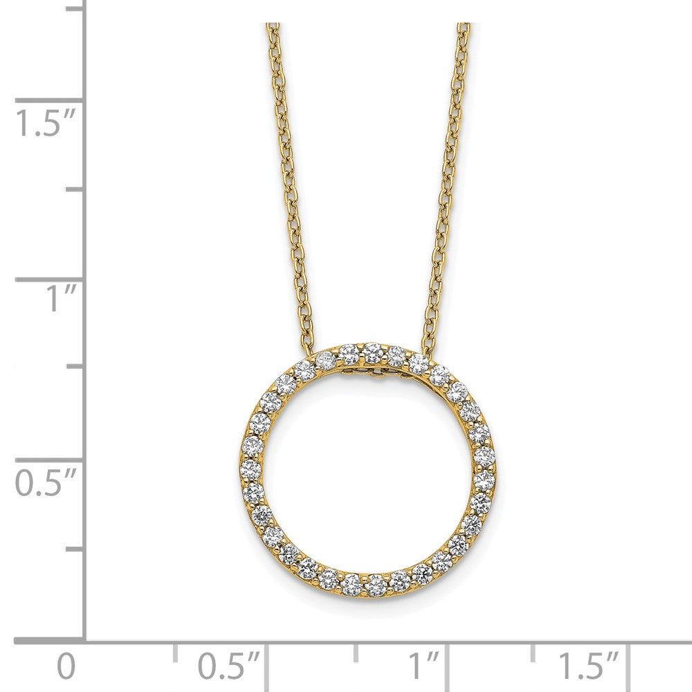 14k Diamond Circle Necklace