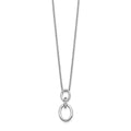 14k White Gold Diamond Ovals 18 inch Necklace