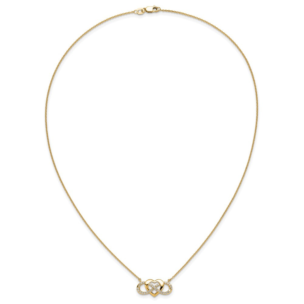 14k Diamond Infinity Heart 18 inch Necklace