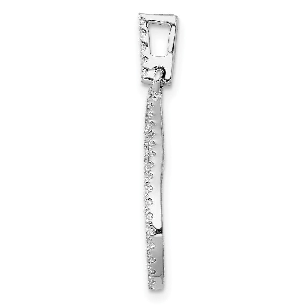 14k White Gold 1/4ct. Diamond Teardrop Pendant