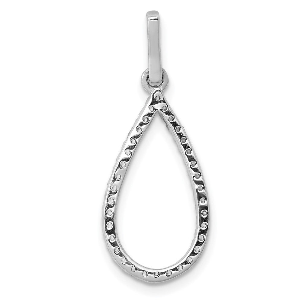 14k White Gold 1/4ct. Diamond Teardrop Pendant