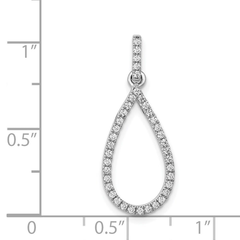 14k White Gold 1/4ct. Diamond Teardrop Pendant