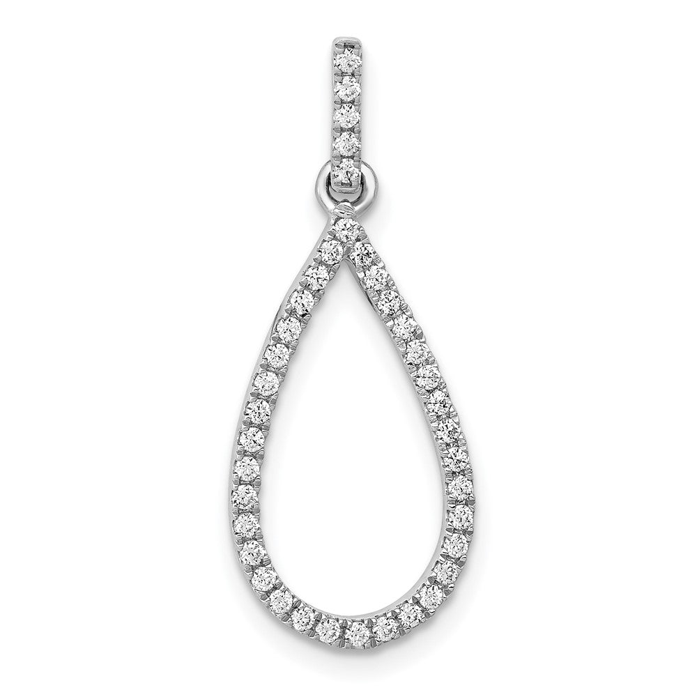 14k White Gold 1/4ct. Diamond Teardrop Pendant