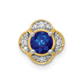 14k 1/15ct. Diamond and .33 Sapphire Fancy Chain Slide