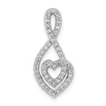 14k White Gold 1/4ct. Diamond Fancy Heart Infinity Chain Slide