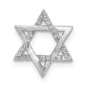 14k White Gold 1/10ct. Diamond Star of David Chain Slide