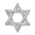 14k White Gold 1/2ct. Diamond Star of David Chain Slide