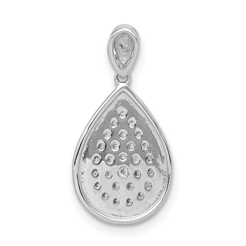 14k White Gold 1/4ct. Diamond Fancy Teardrop Pendant