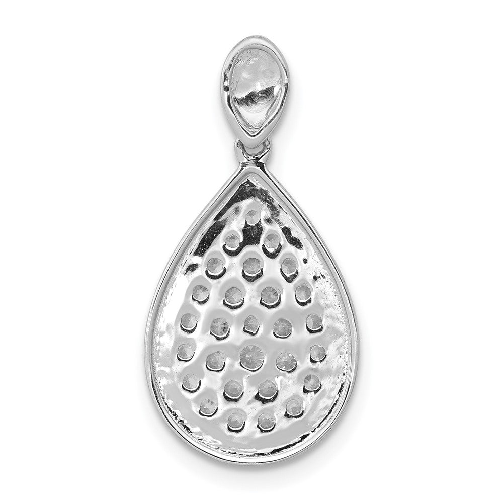 14k White Gold 1/2ct. Diamond Fancy Teardrop Pendant
