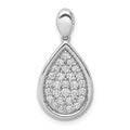 14k White Gold 1/2ct. Diamond Fancy Teardrop Pendant