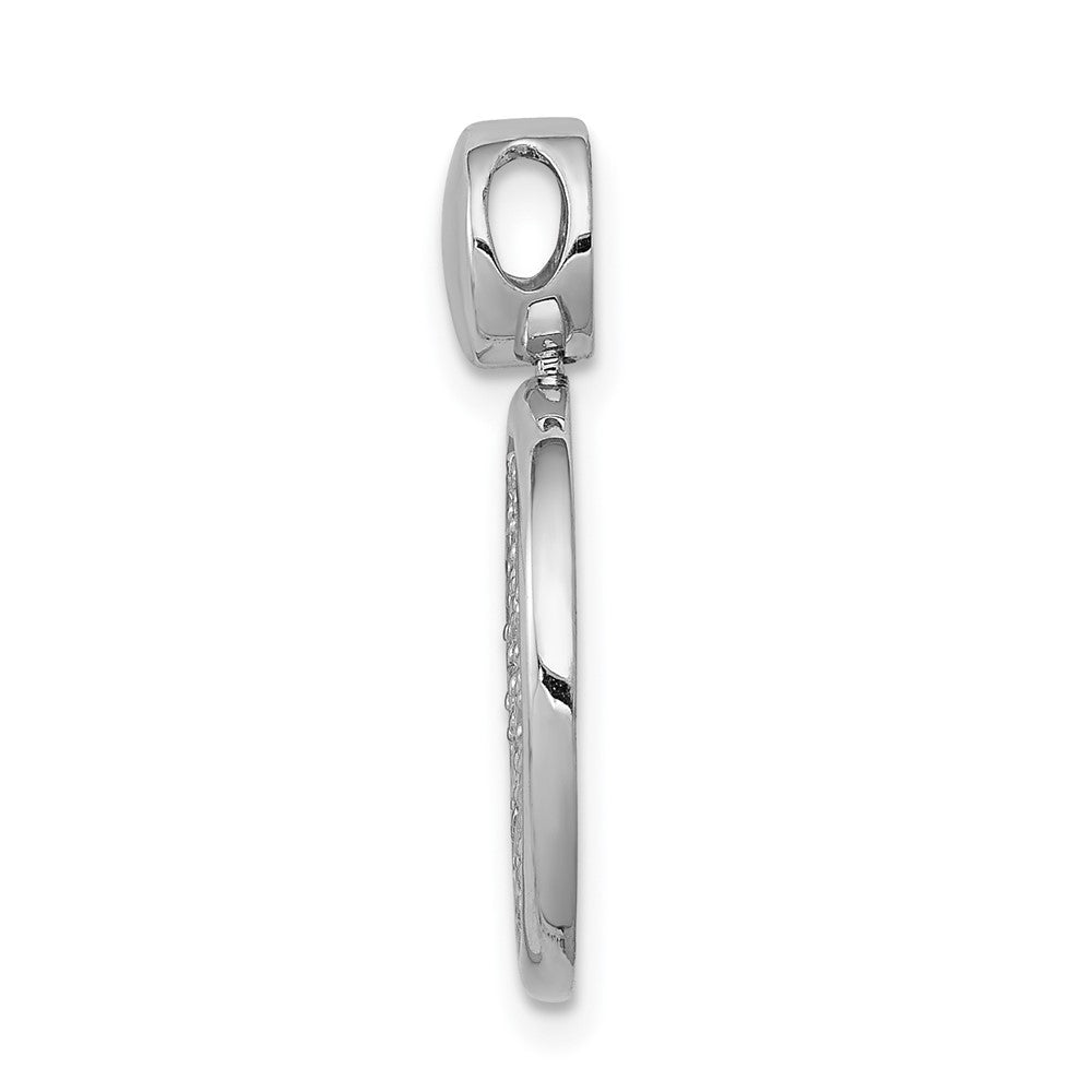 14k White Gold 1/2ct. Diamond Fancy Circle Pendant