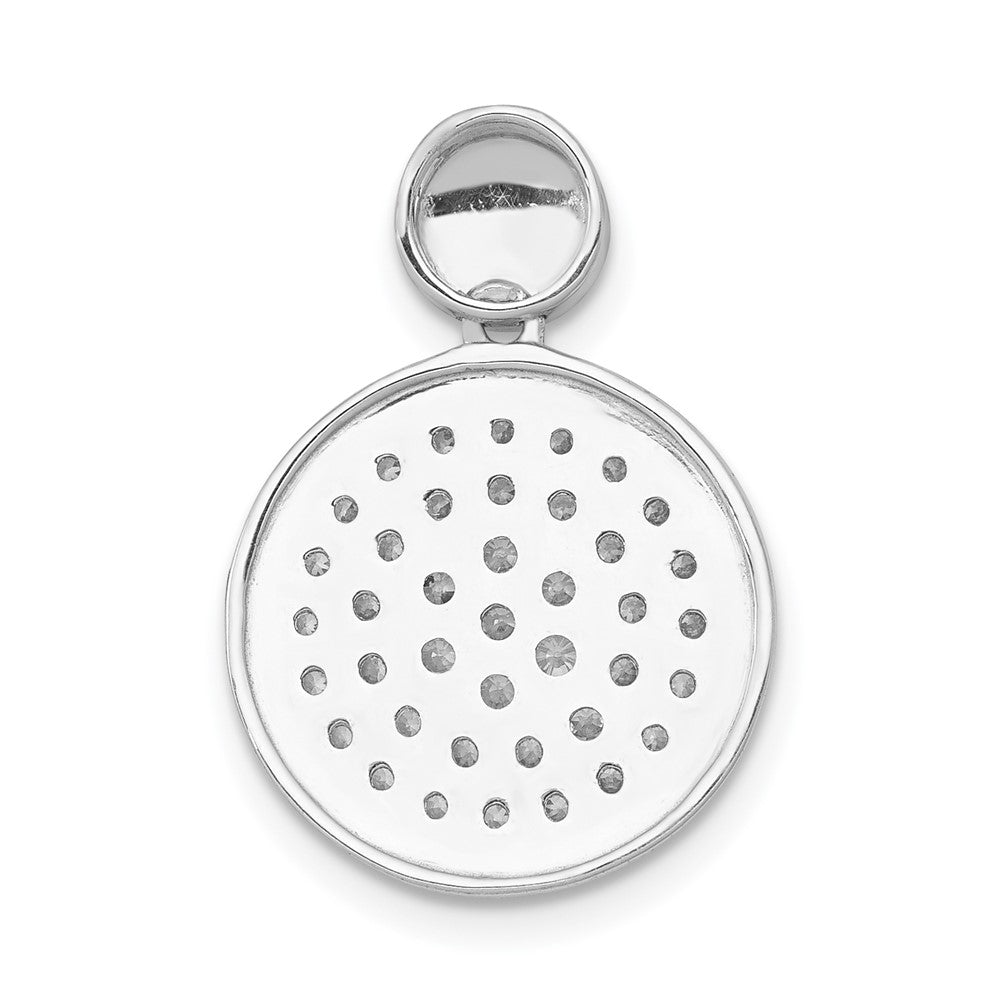 14k White Gold 1/2ct. Diamond Fancy Circle Pendant
