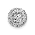 14k White Gold 4.1mm Center 1/4ct. Diamond Semi-mount Chain Slide