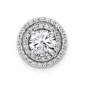 10k White Gold 5.2mm Center 1/5ct. Diamond Semi-mount Chain Slide