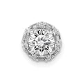 14k White Gold 5.2mm Center 1/10ct. Diamond Semi-mount Chain Slide