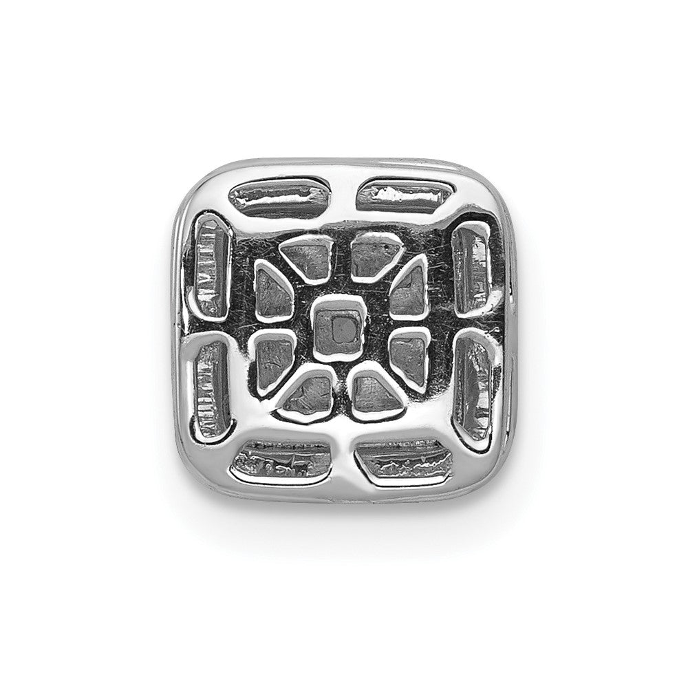 14k White Gold 1/4ct. Diamond Square Cluster Pendant