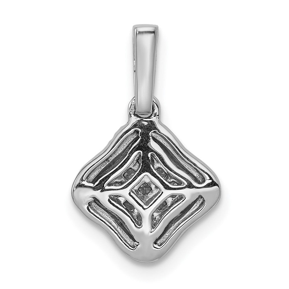 14k White Gold 1/4ct. Diamond Cluster Pendant