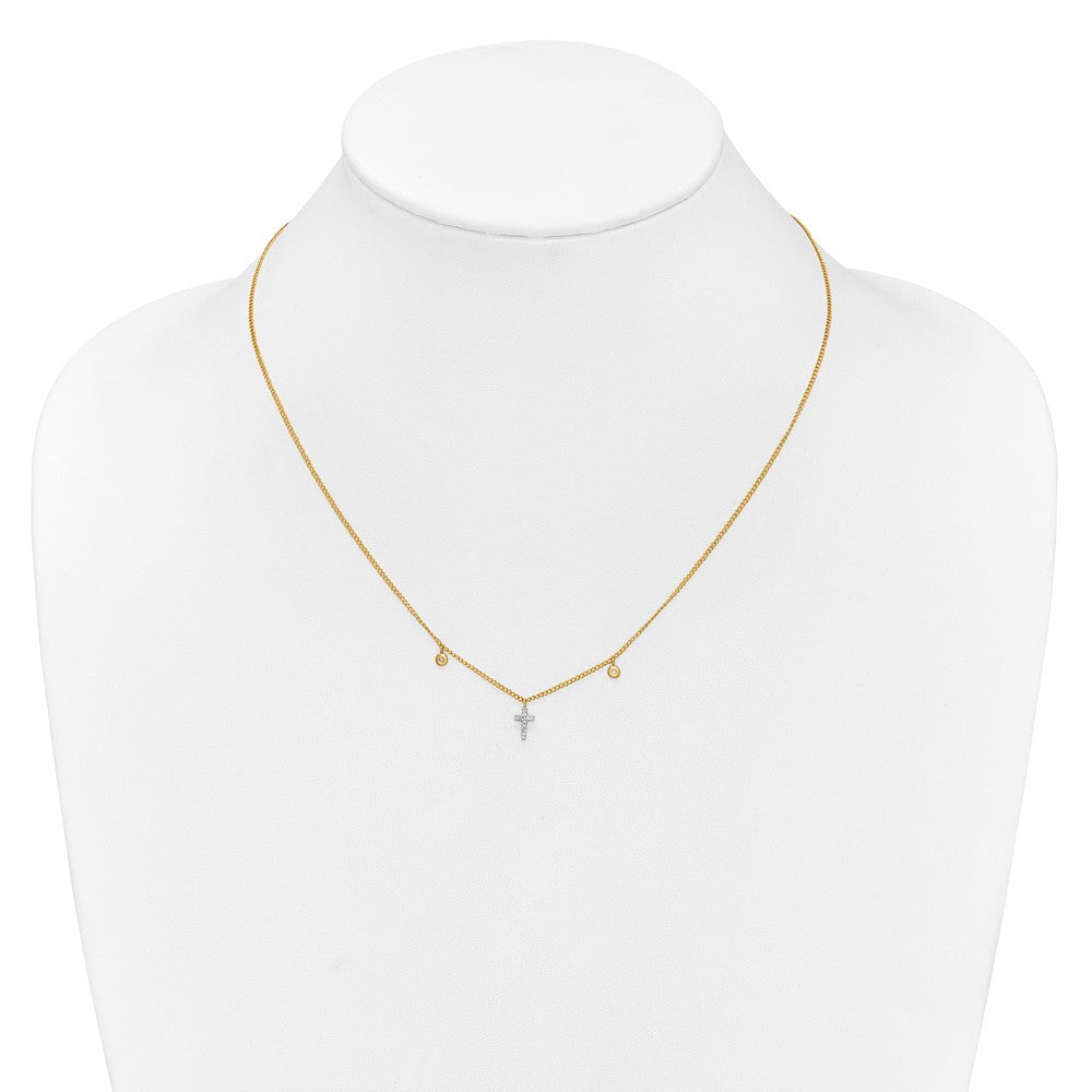 10k Diamond Cross Necklace