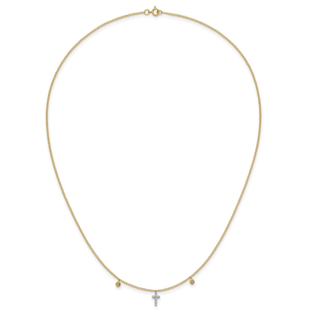 10k Diamond Cross Necklace