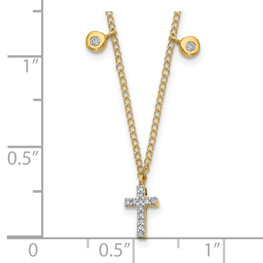 10k Diamond Cross Necklace