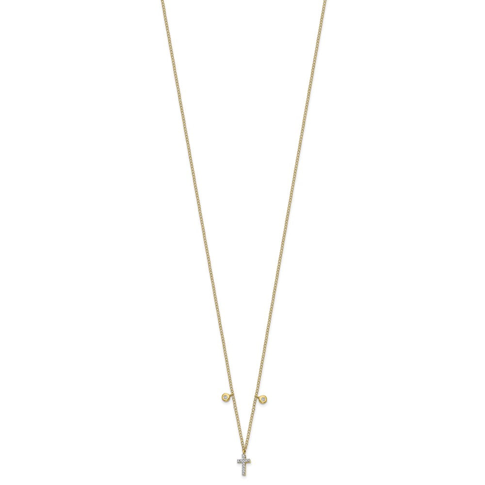 14k Diamond Cross 18 inch Necklace