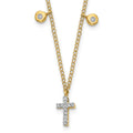 14k Diamond Cross 18 inch Necklace