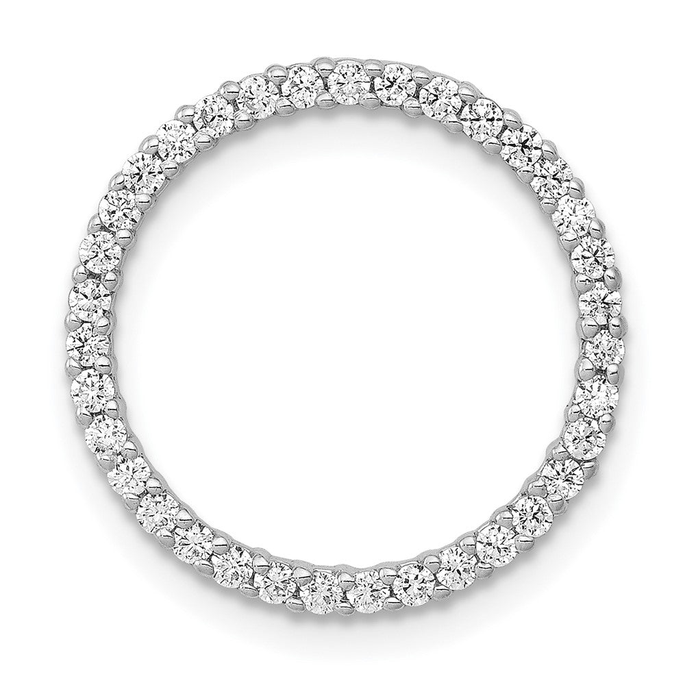 14k White Gold 1/3ct. Diamond Circle Chain Slide