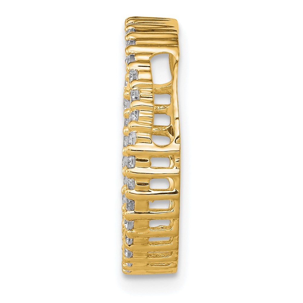 14k 1/3ct. Diamond Circle Chain Slide