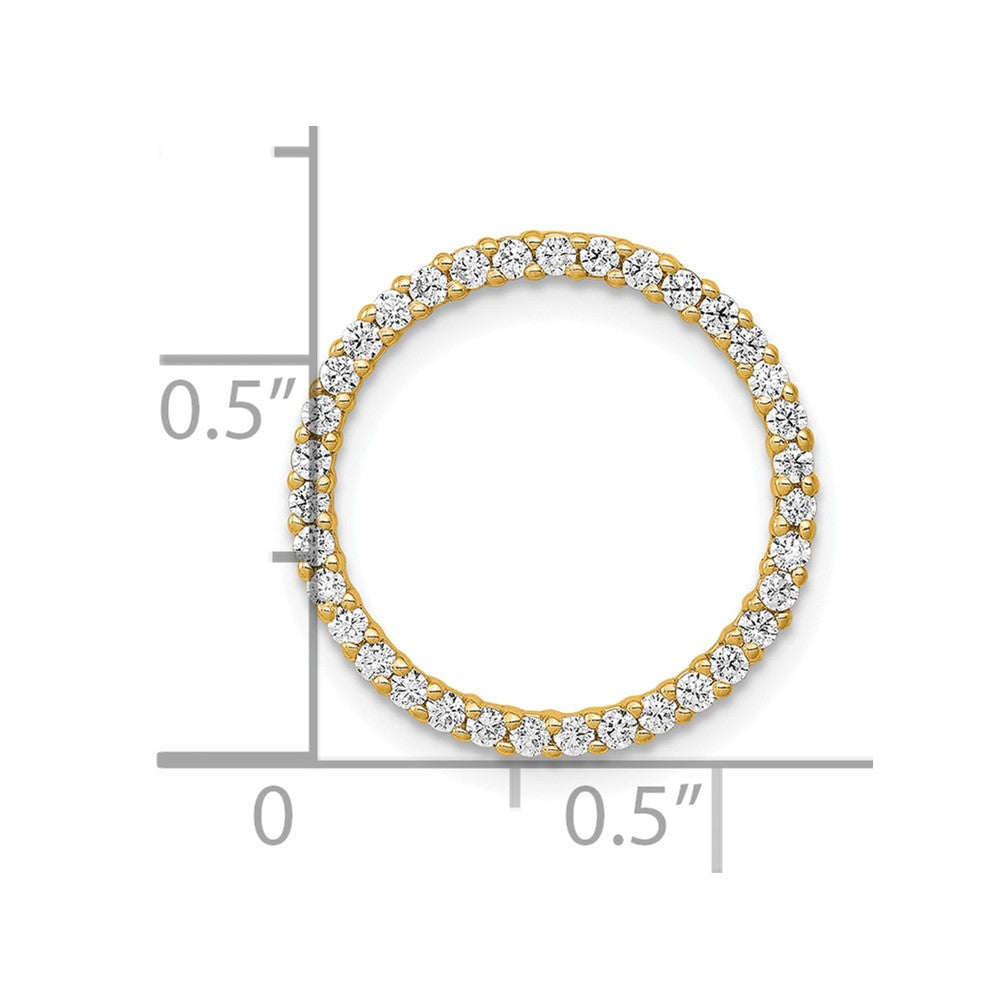 14k 1/3ct. Diamond Circle Chain Slide