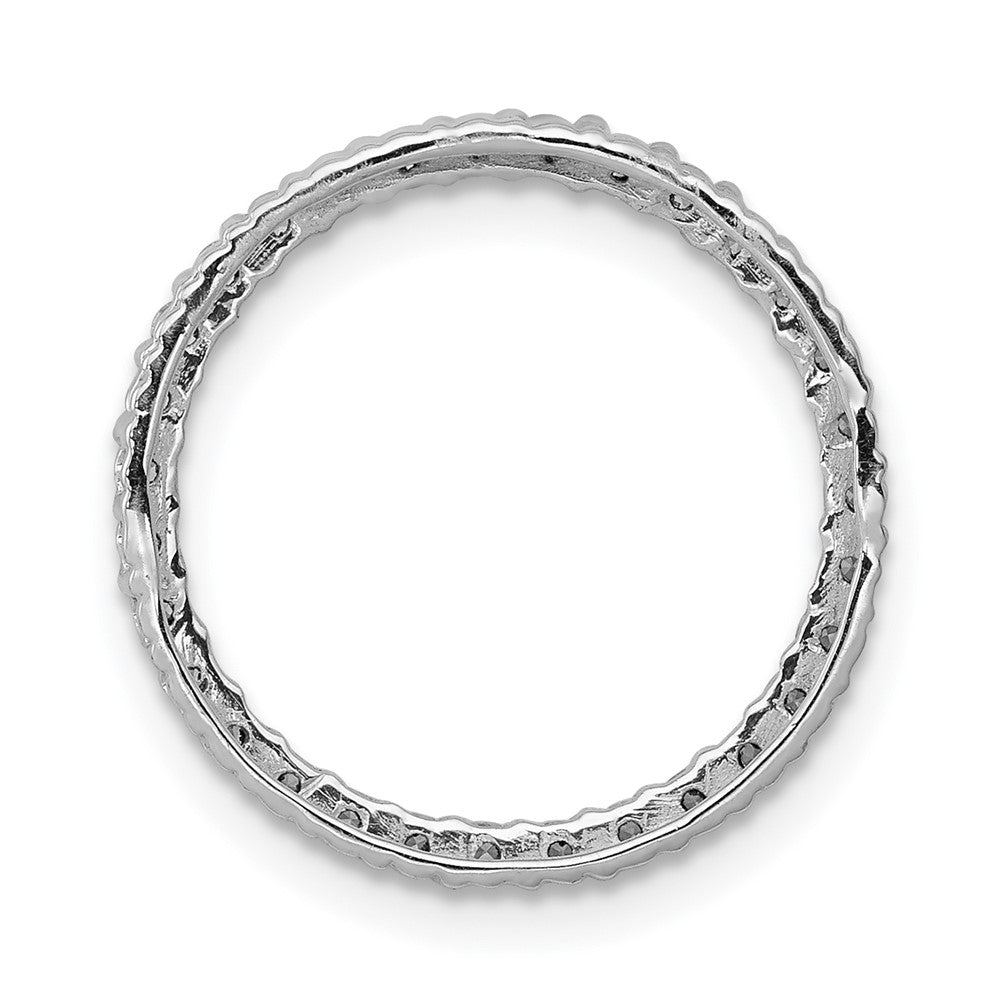 14k White Gold 3/8ct. Diamond Circle Chain Slide