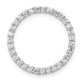 14k White Gold 3/8ct. Diamond Circle Chain Slide