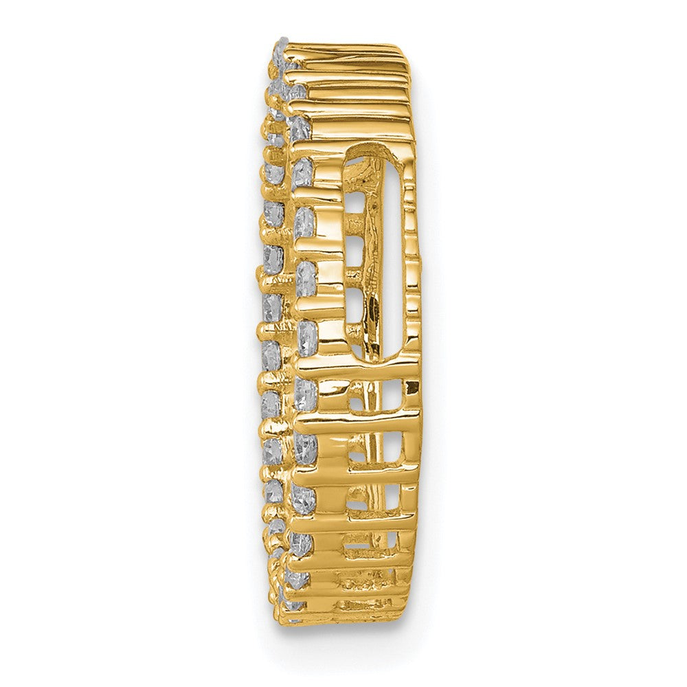 14k 3/8ct. Diamond Circle Chain Slide