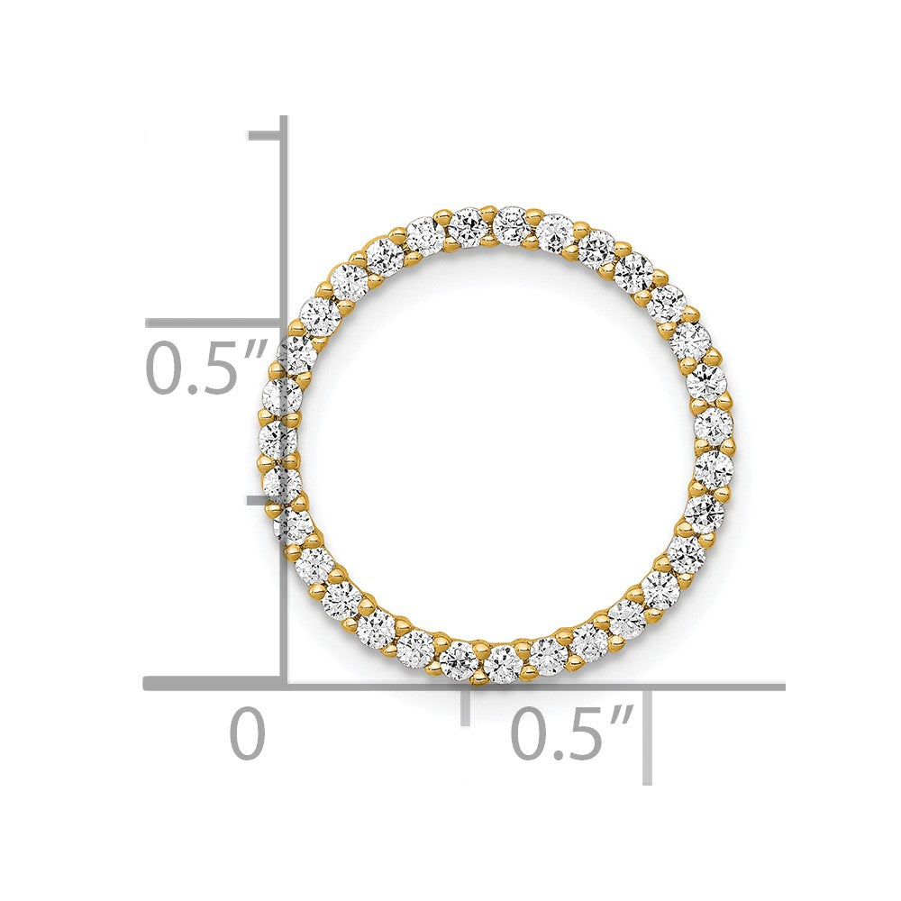14k 3/8ct. Diamond Circle Chain Slide