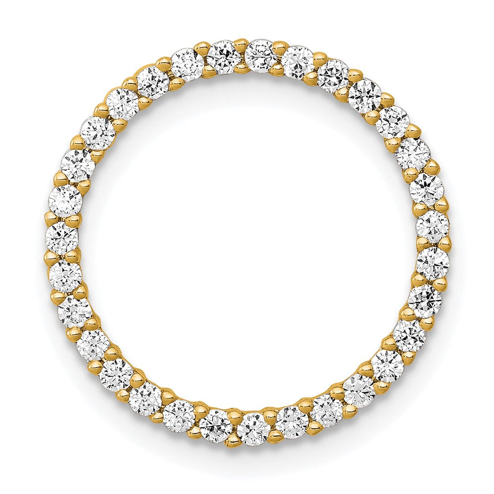 14k 3/8ct. Diamond Circle Chain Slide